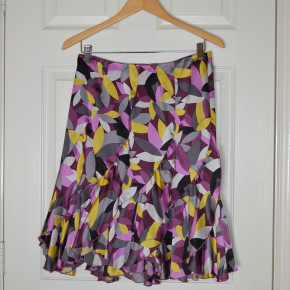Ideology Silk Ruffled Hem Skirt Size 6 - Picture 2 of 7